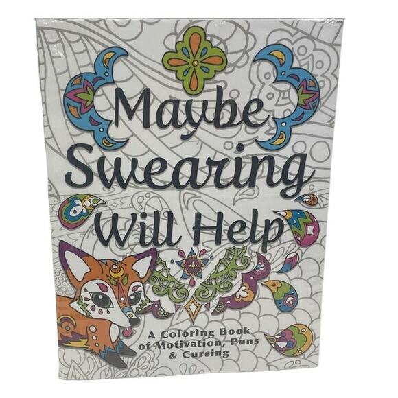 New NYX Spectrum Maybe Swearing Will Help Adult Coloring Book w 30 pc Marker Set - Picture 1 of 3